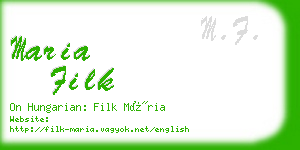 maria filk business card